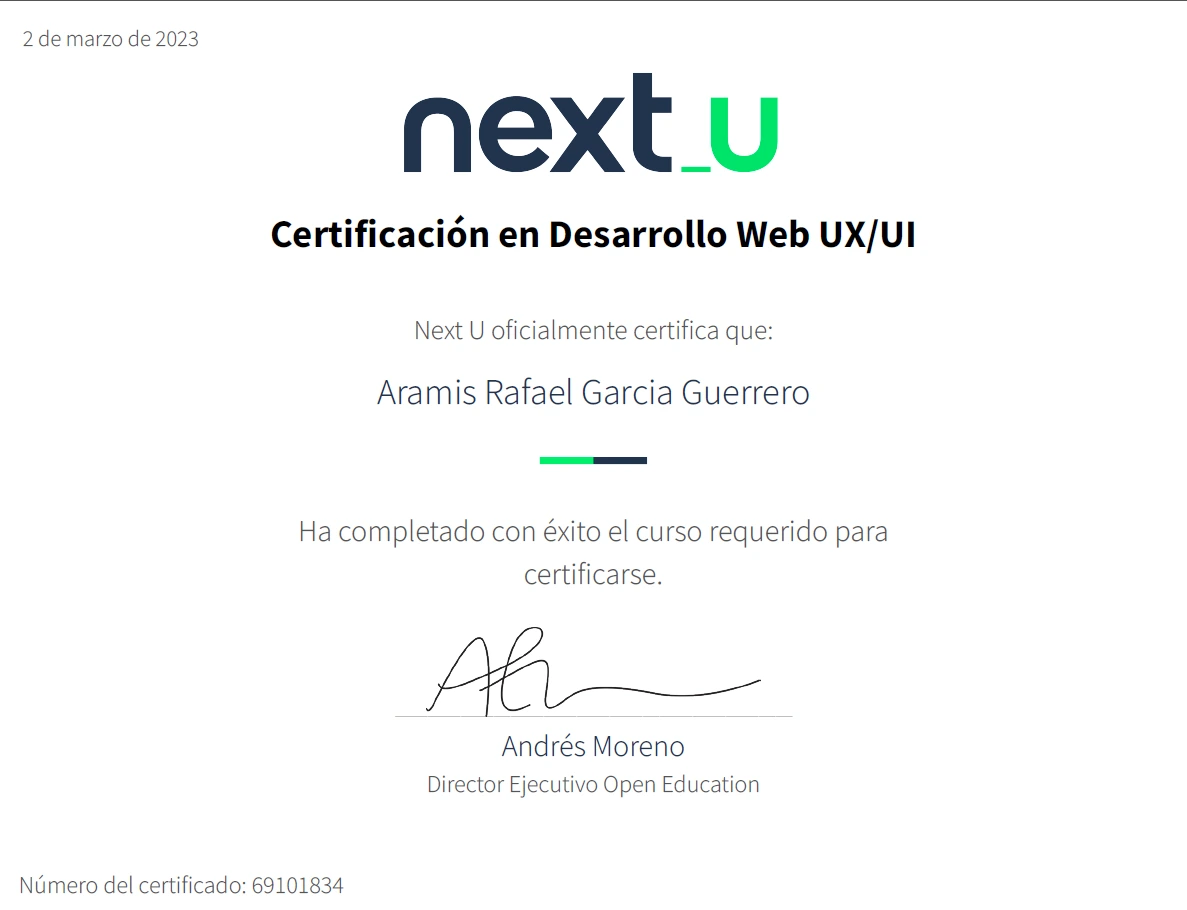 Desarrollo UX/UI